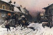 Neuville, Alphonse de The Attack at Dawn oil painting artist